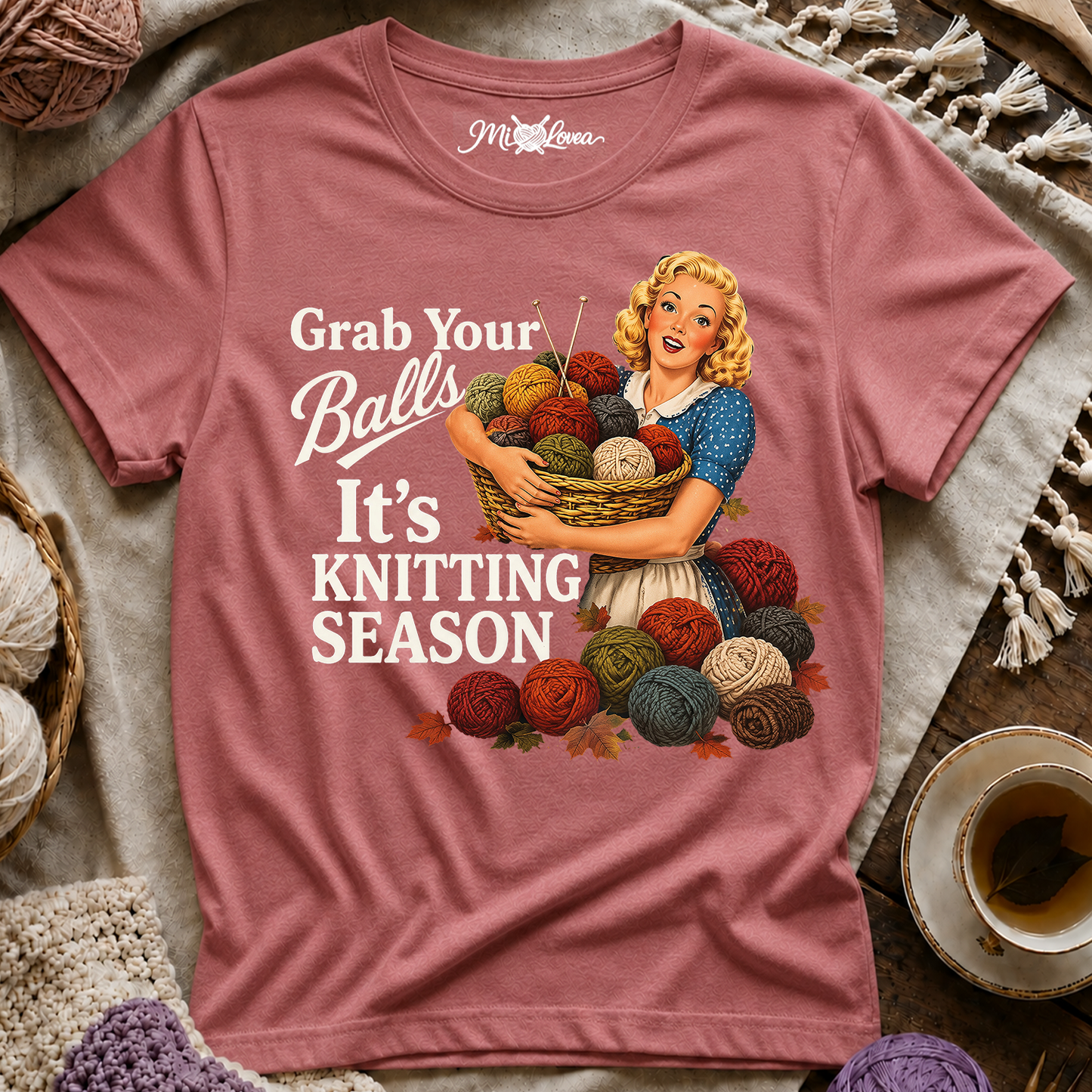 "Grab Your Balls" Retro Yarn Shirt