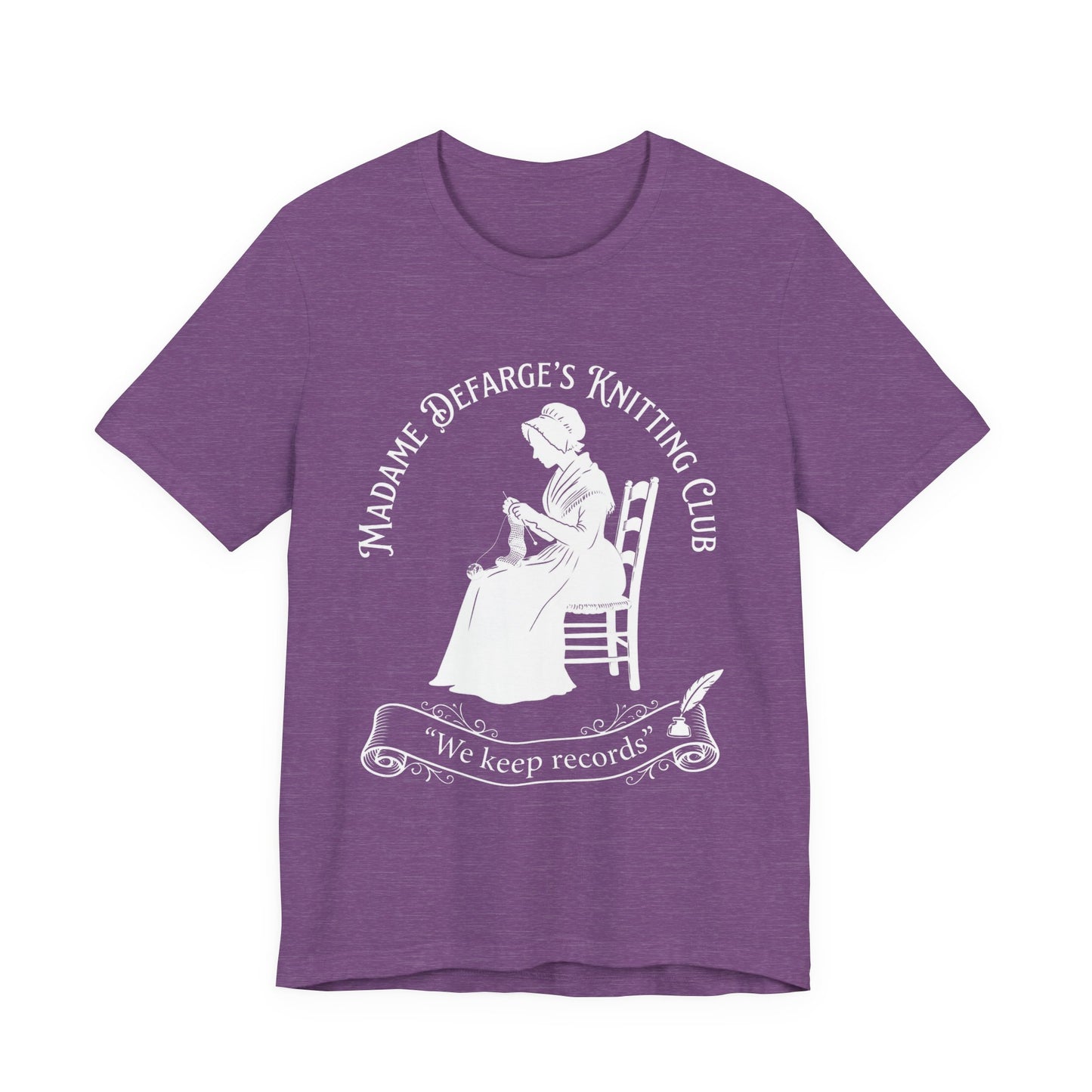 Madame Defarge’s Knitting Club: We Keep Records T Shirt