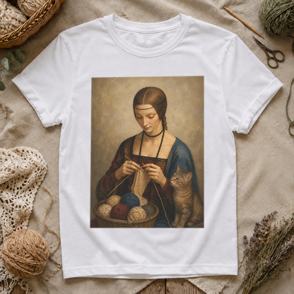 Vintage Knitting Lady T-Shirt