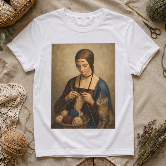 Vintage Knitting Lady T-Shirt