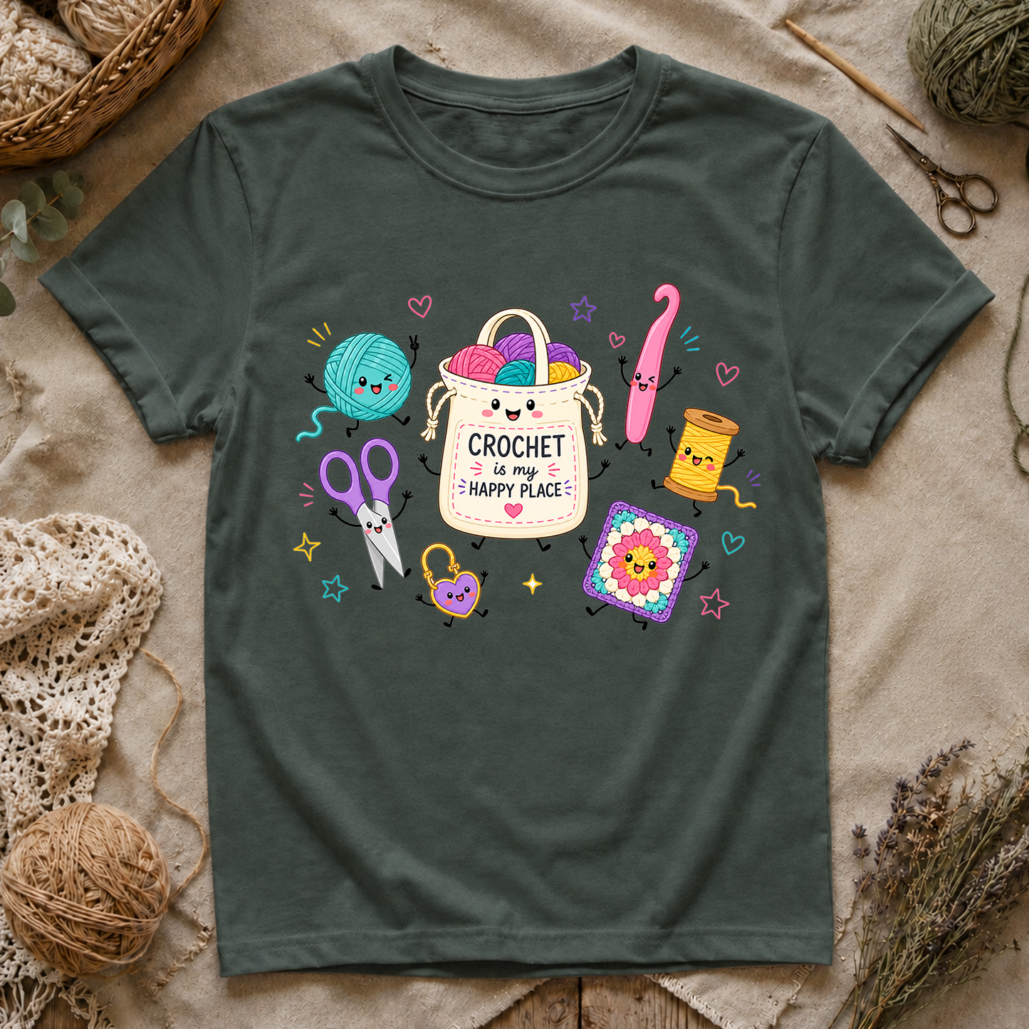 Crochet Is My Happy Place T-Shirt