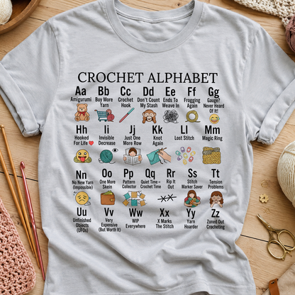 Crochet Alphabet T Shirt