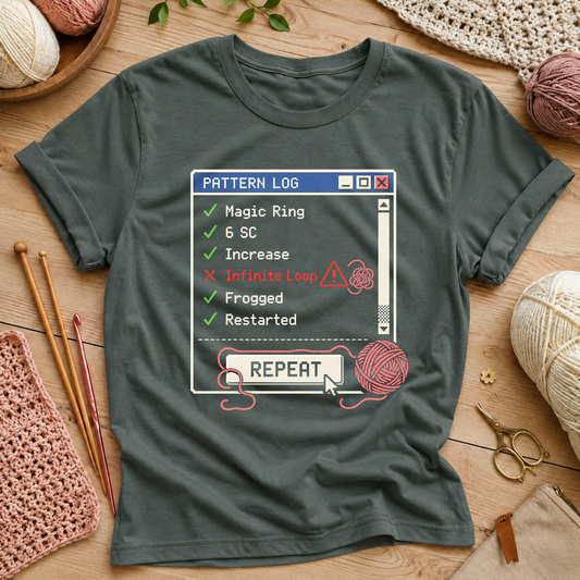Crochet Pattern Log T-Shirt