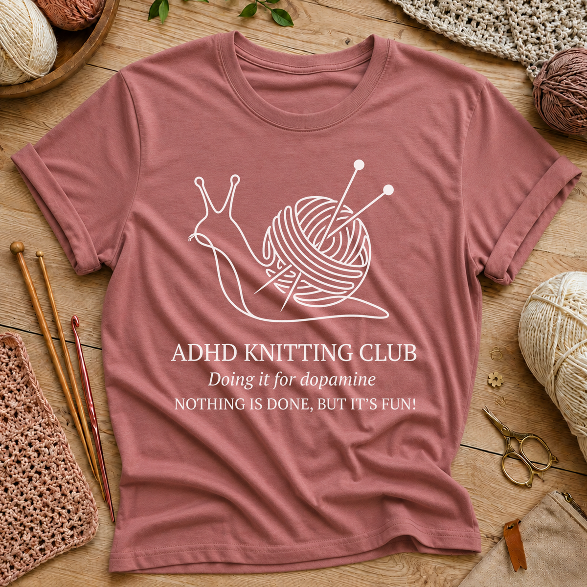 ADHD Knitting Club T-Shirt