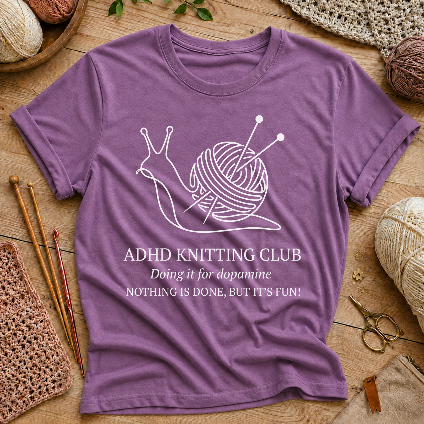 ADHD Knitting Club T-Shirt