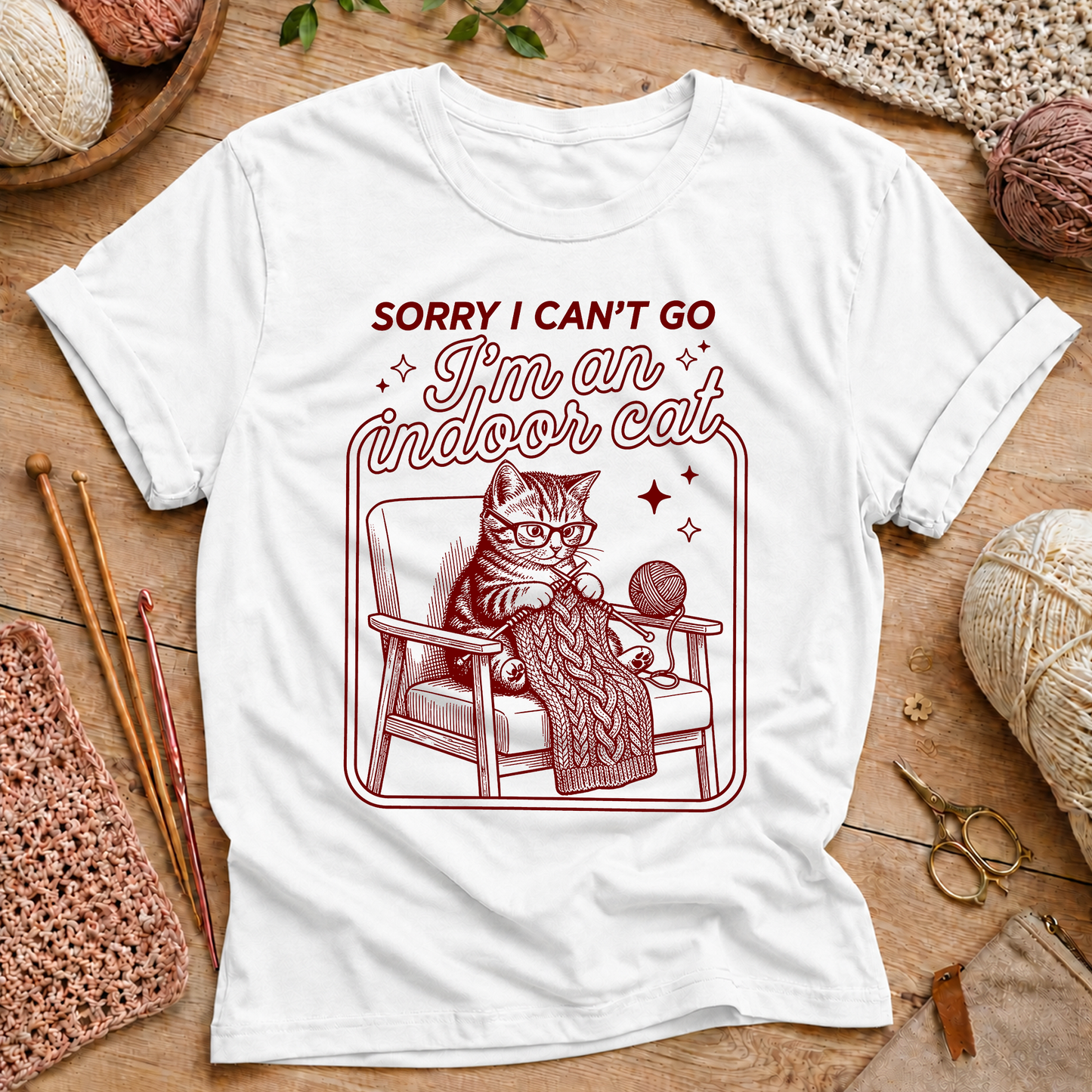 Sorry I Can’t Go I’m An Indoor Cat T-Shirt