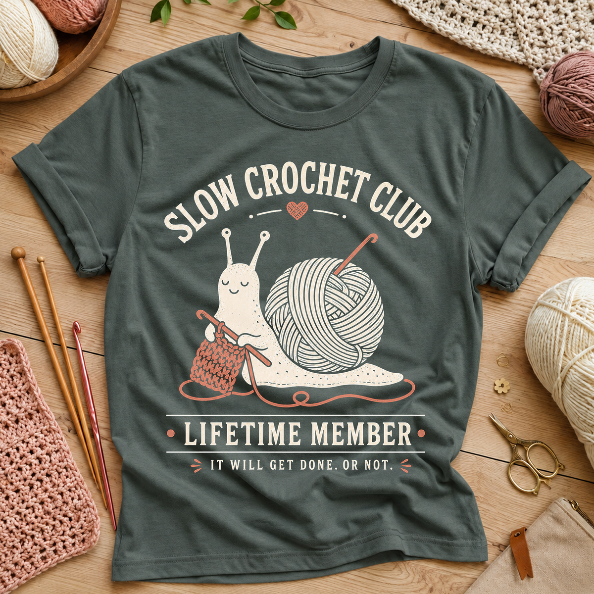 Slow Crochet Club T‑Shirt