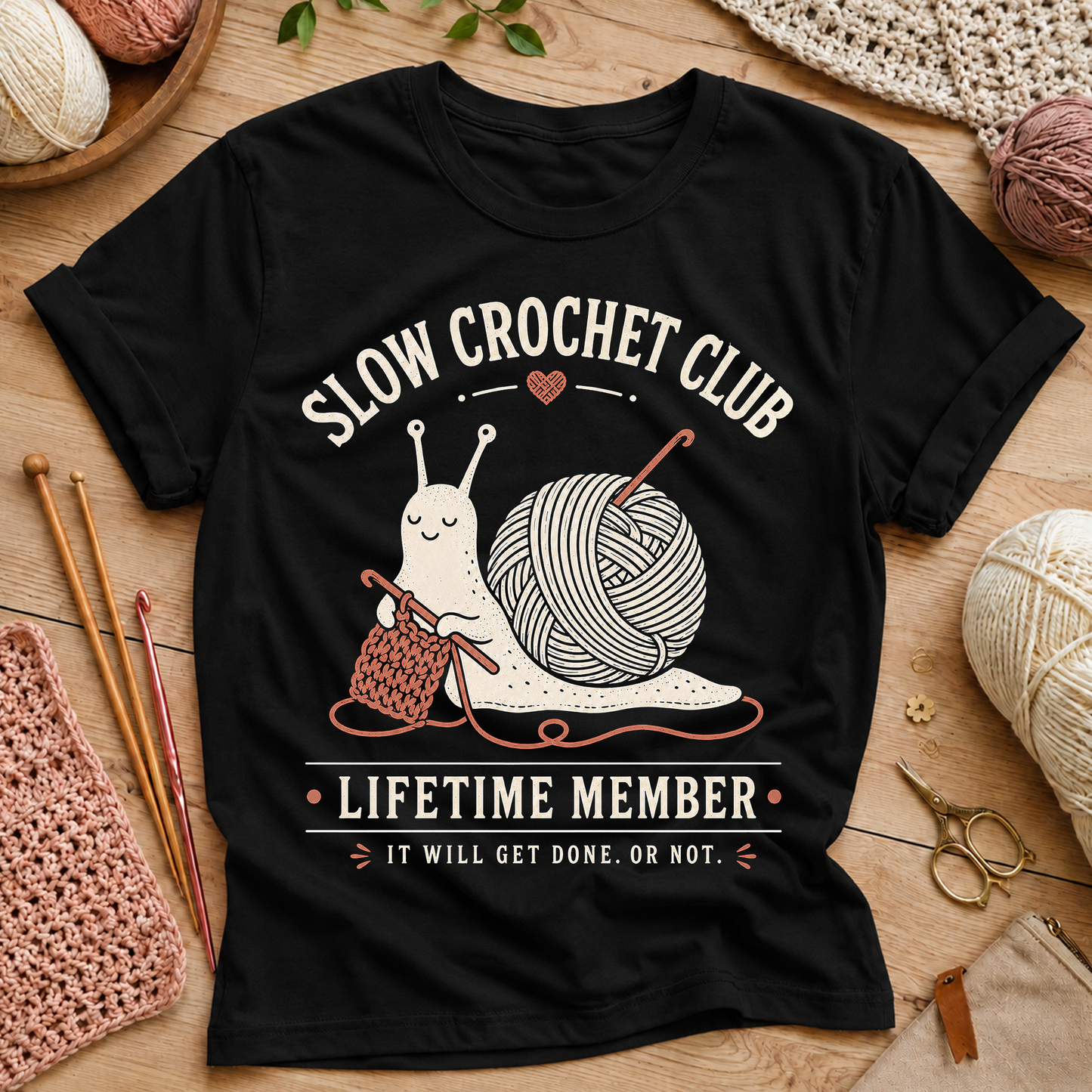Slow Crochet Club T‑Shirt