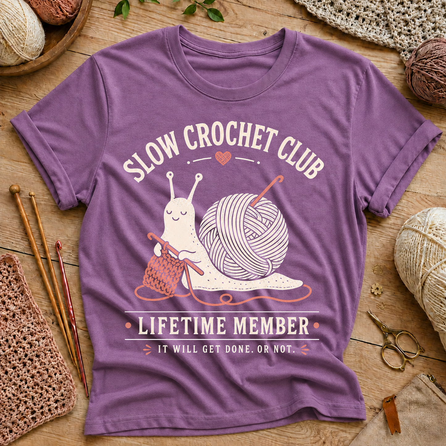 Slow Crochet Club T‑Shirt
