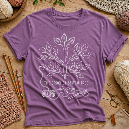 The Crochet Stitch Tree T-Shirt
