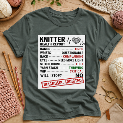 Knitter Health Report T-Shirt