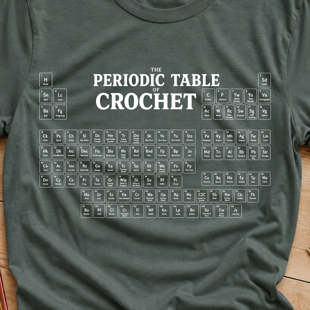 Periodic Table Crochet T‑Shirt