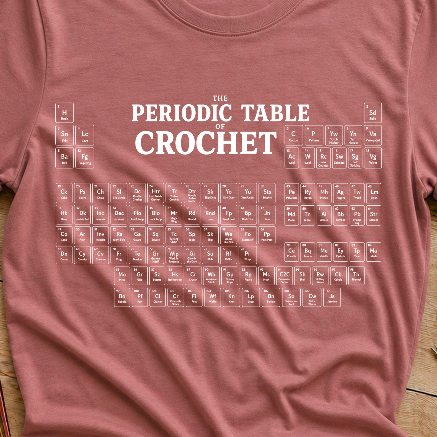 Periodic Table Crochet T‑Shirt