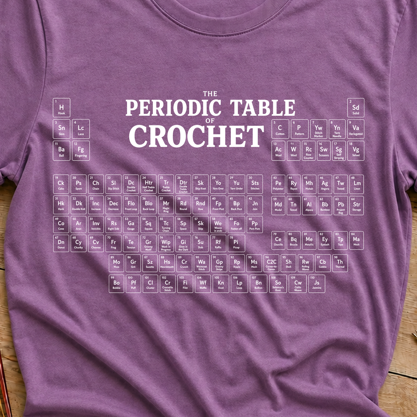 Periodic Table Crochet T‑Shirt