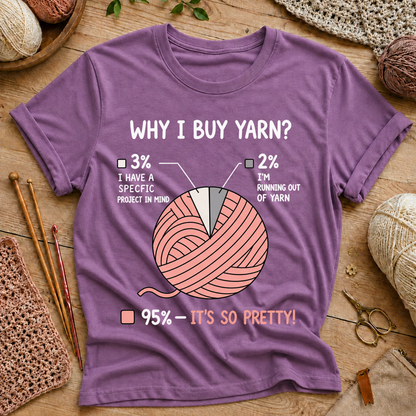 Why I Buy Yarn? 95% It’s So Pretty! T-Shirt