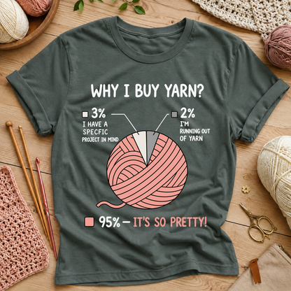 Why I Buy Yarn? 95% It’s So Pretty! T-Shirt