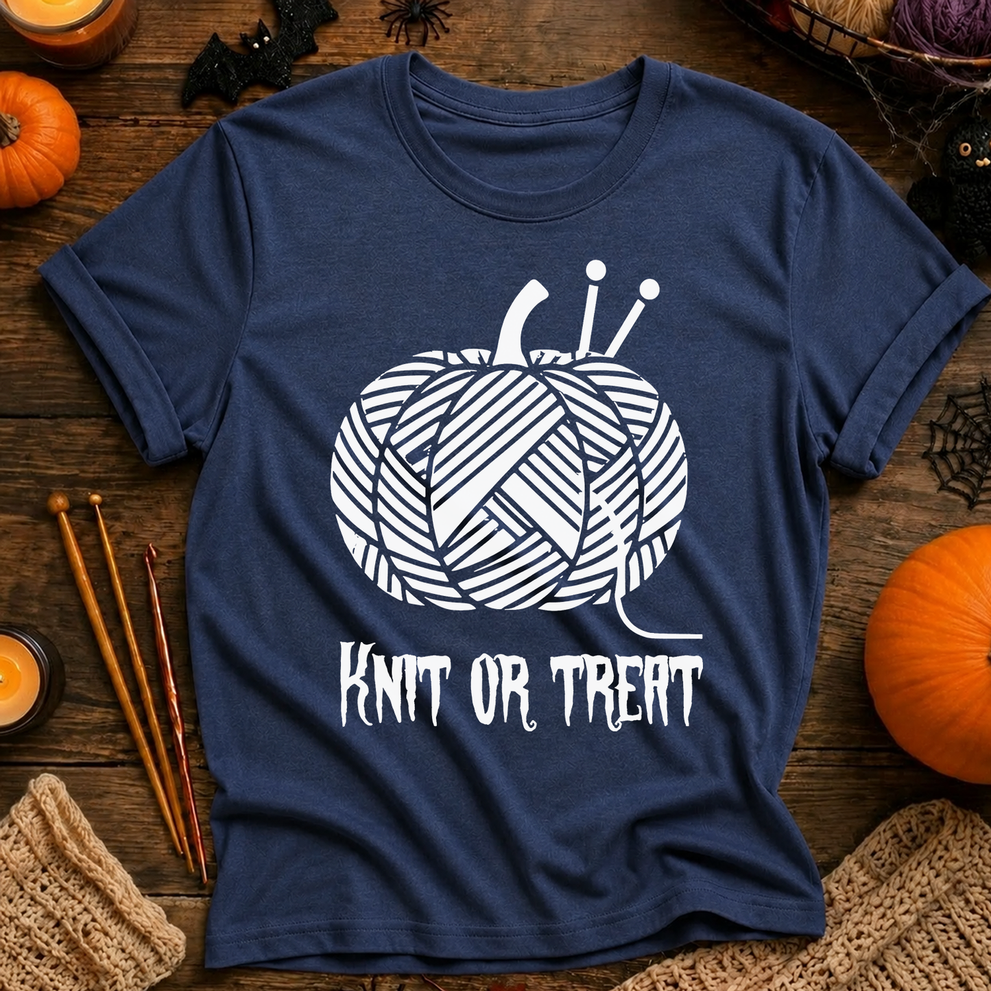 Knit or Treat Halloween T-Shirt
