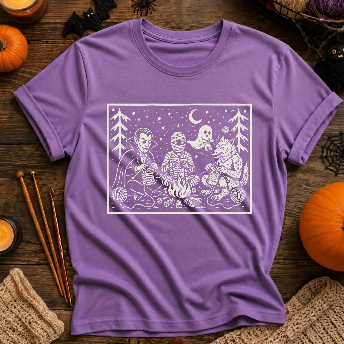 Halloween Campfire Monsters T-Shirt