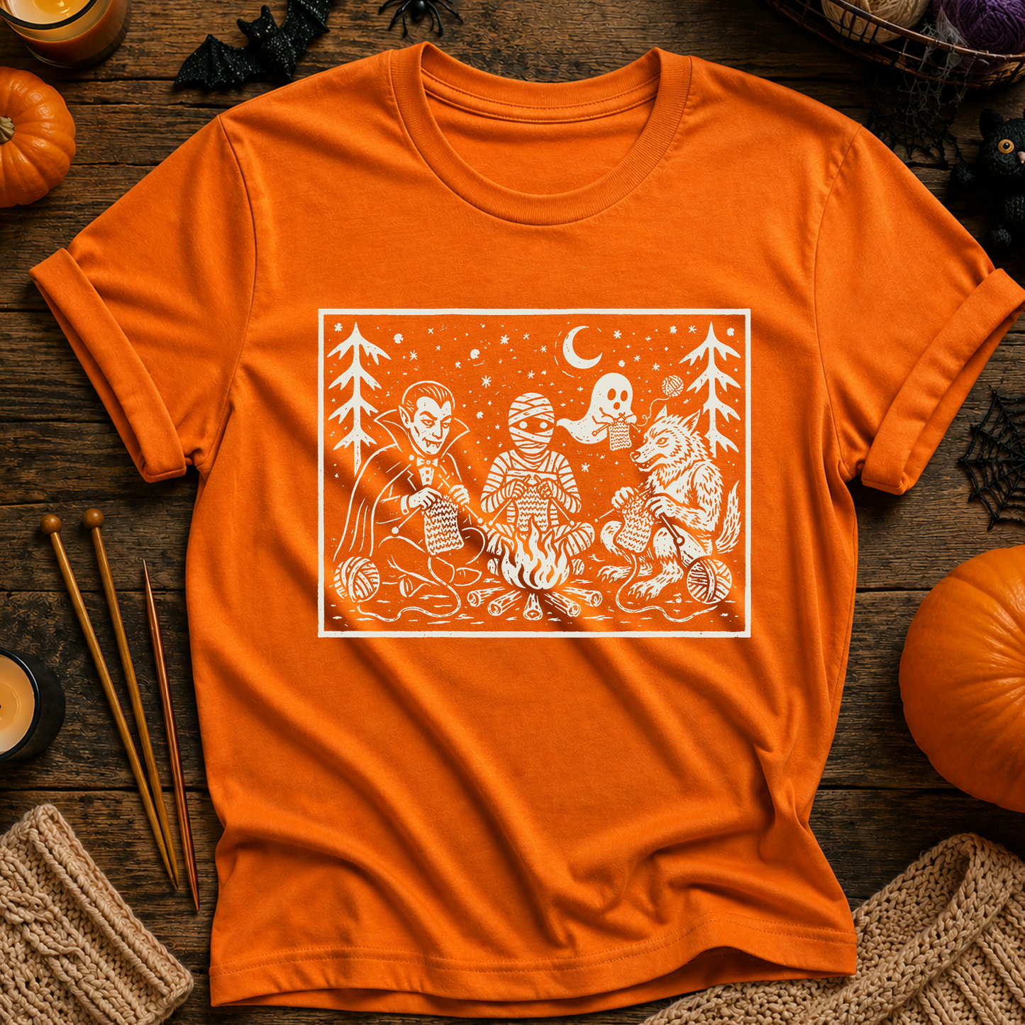 Halloween Campfire Monsters T-Shirt