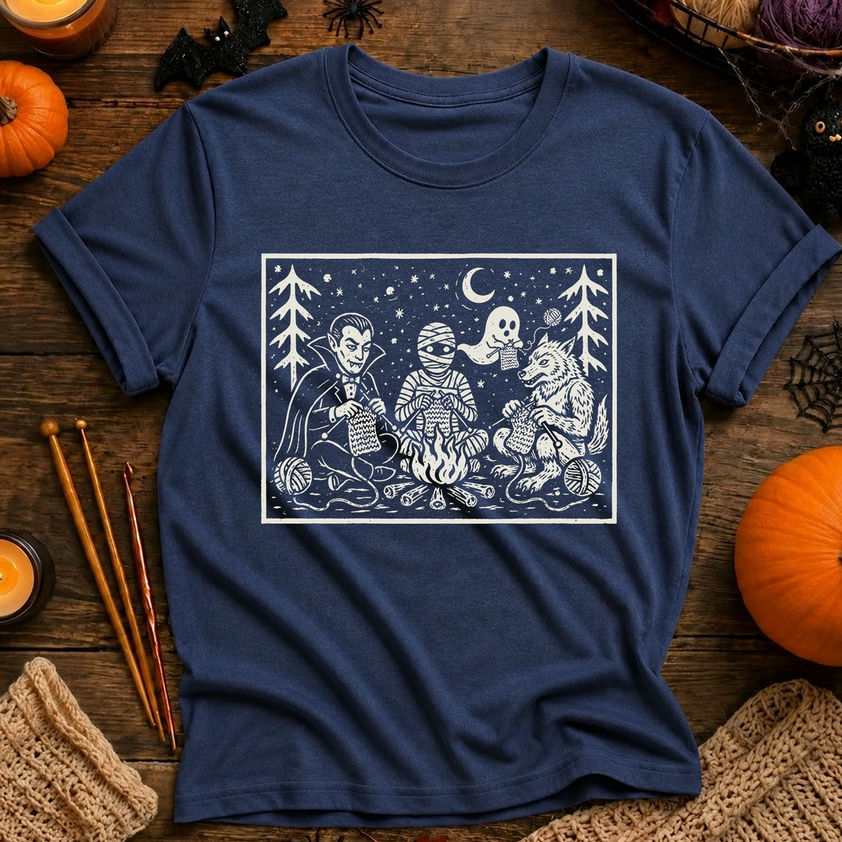 Halloween Campfire Monsters T-Shirt