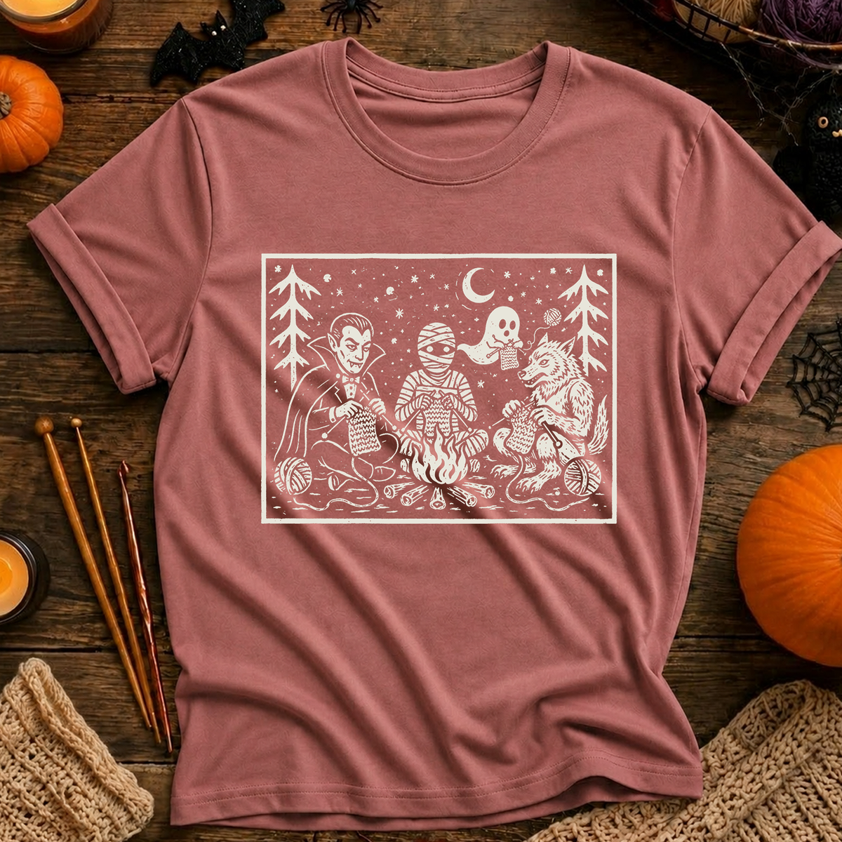 Halloween Campfire Monsters T-Shirt