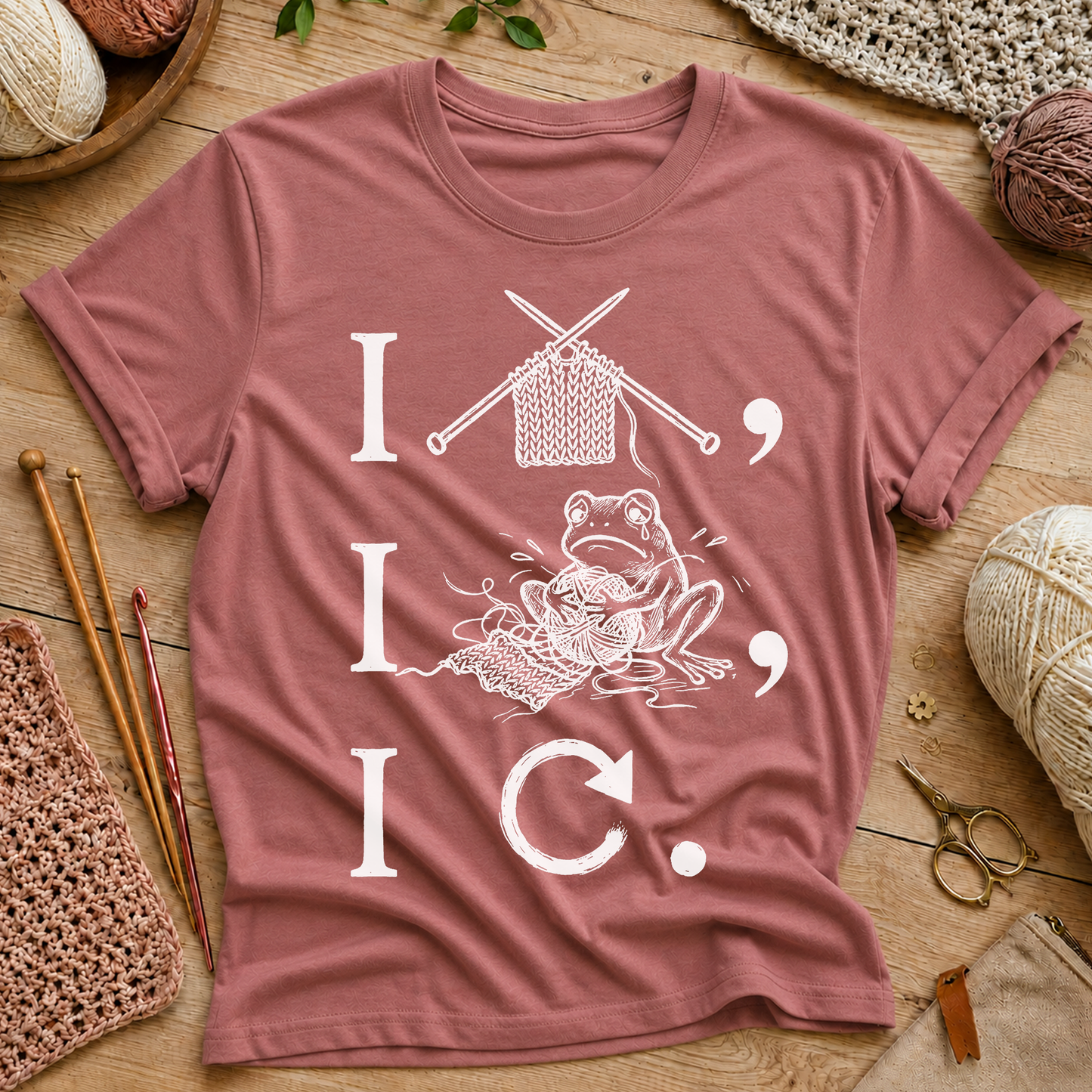 Knitting Frog T‑Shirt