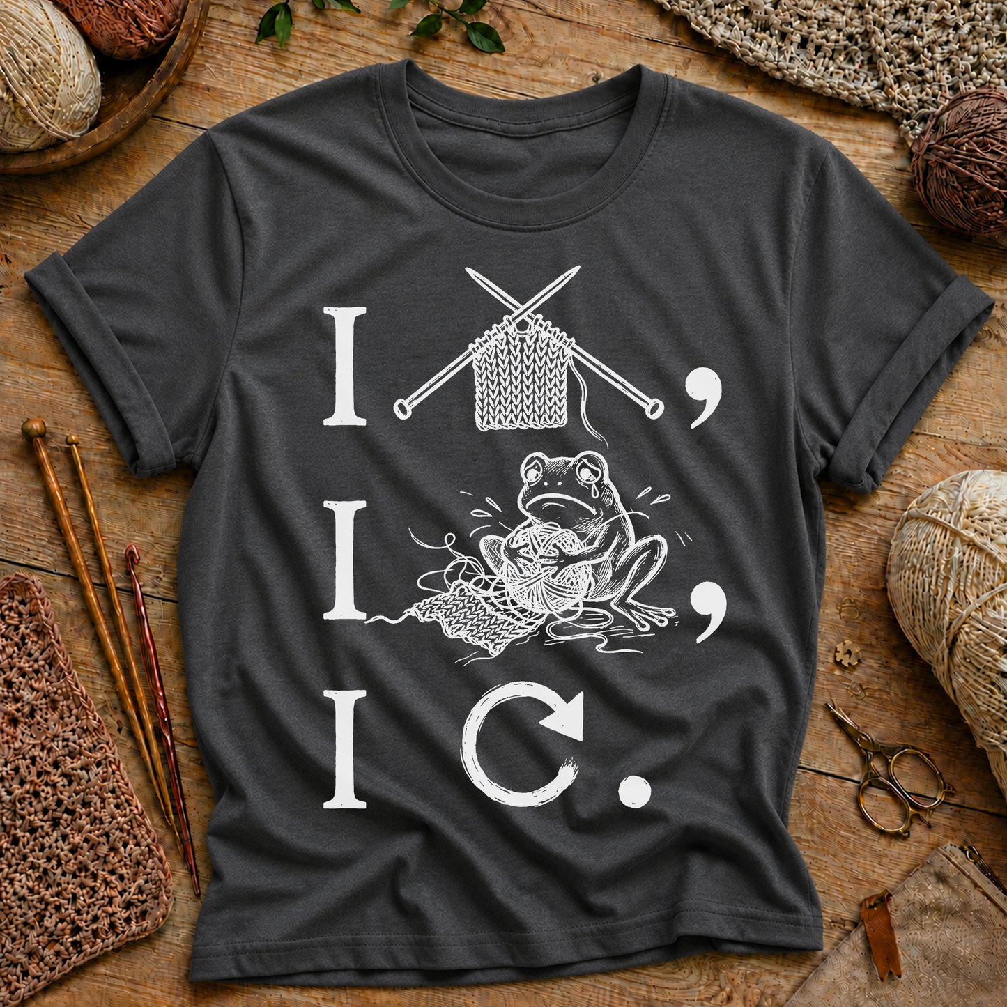 Knitting Frog T‑Shirt