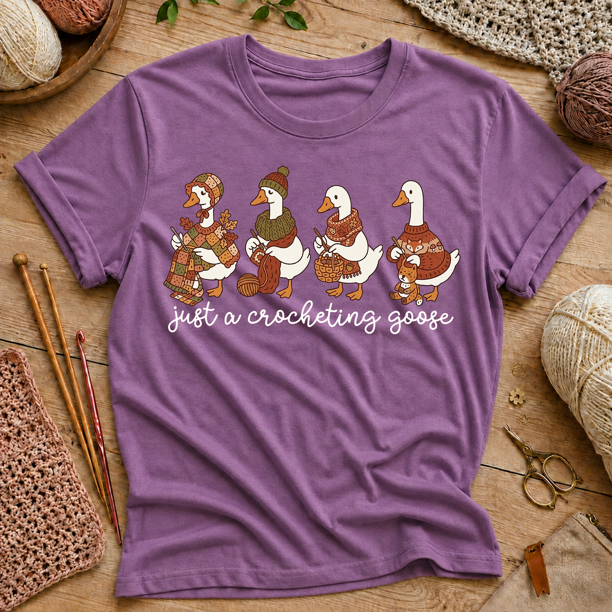 Crocheting Goose T‑Shirt