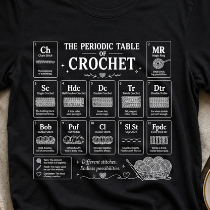 Crochet Periodic Table Tee