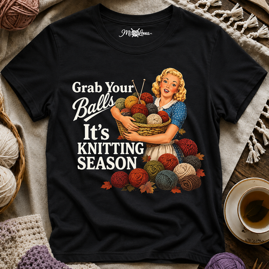 "Grab Your Balls" Retro Yarn Shirt