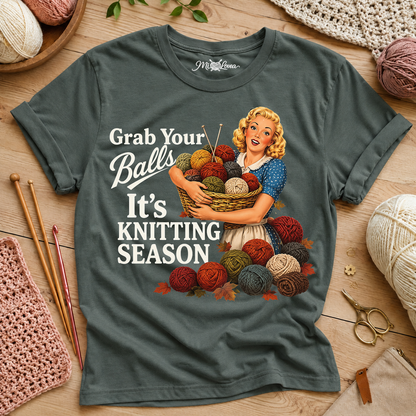 "Grab Your Balls" Retro Yarn Shirt