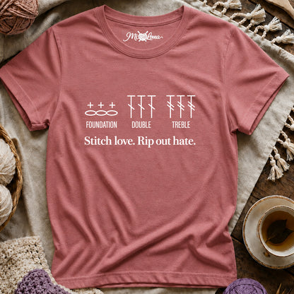 Stitch Love Rip Out Hate T‑Shirt