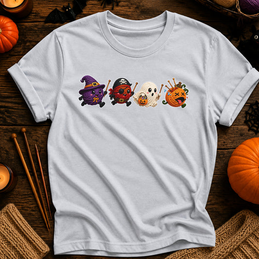 Halloween Candy Characters Tee — Cute Witch, Pirate, Ghost & Pumpkin Candy Shirt