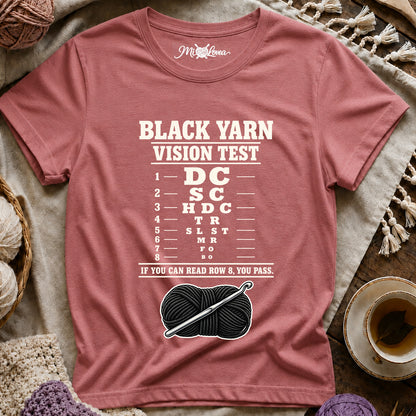 Black Yarn Vision Test T-Shirt