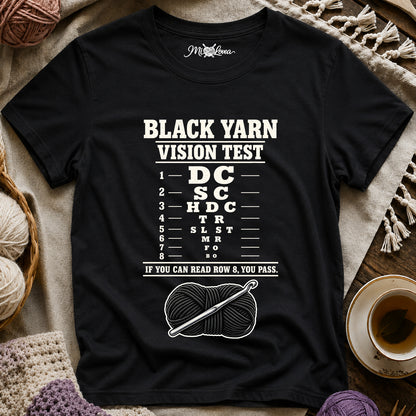 Black Yarn Vision Test T-Shirt