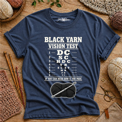 Black Yarn Vision Test T-Shirt