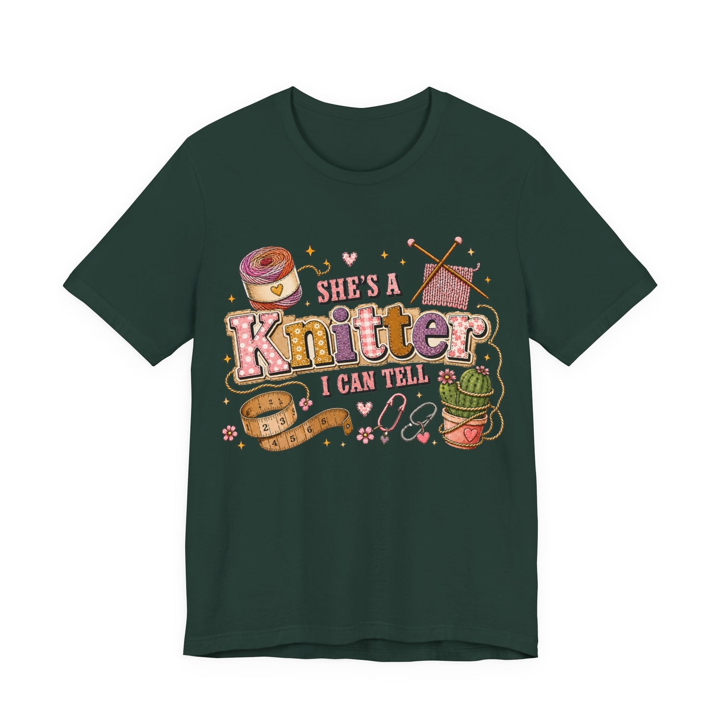 She's A Knitter I Can Tell T‑Shirt