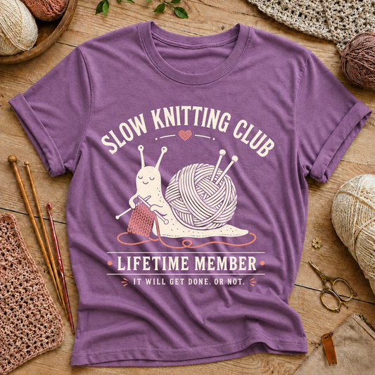 Slow Knitting Club Lifetime Member T-Shirt