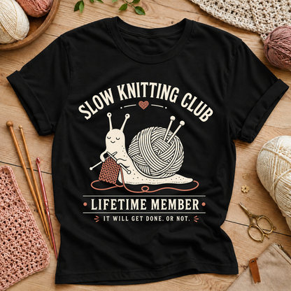 Slow Knitting Club Lifetime Member T-Shirt