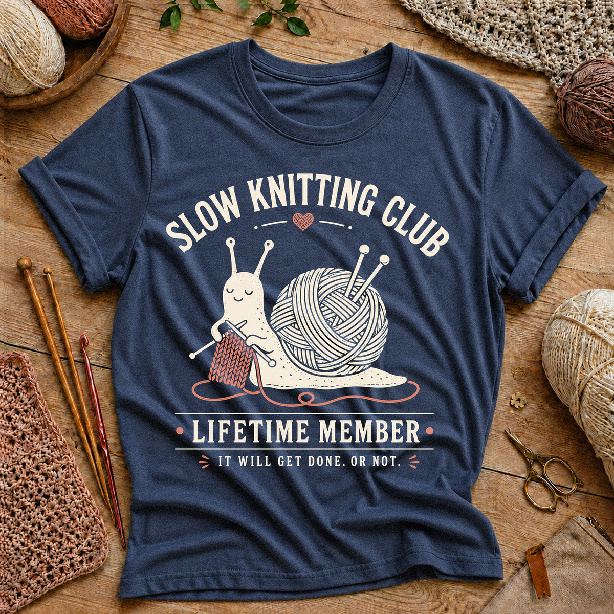 Slow Knitting Club Lifetime Member T-Shirt