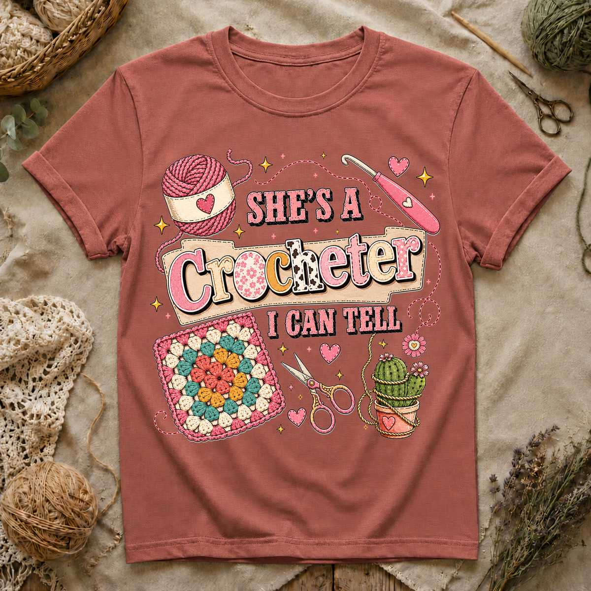 She's A Crocheter I Can Tell T‑Shirt