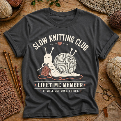 Slow Knitting Club Lifetime Member T-Shirt