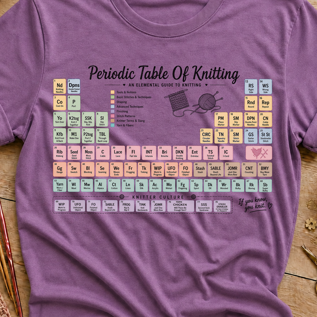 Periodic Table of Knitting T-Shirt