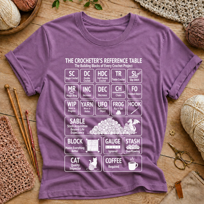 Crocheter's Reference Table T-Shirt
