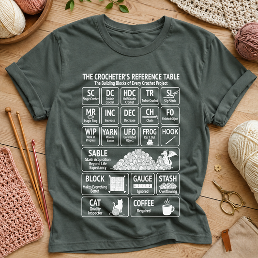 Crocheter's Reference Table T-Shirt