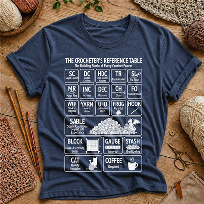 Crocheter's Reference Table T-Shirt