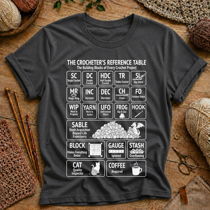 Crocheter's Reference Table T-Shirt