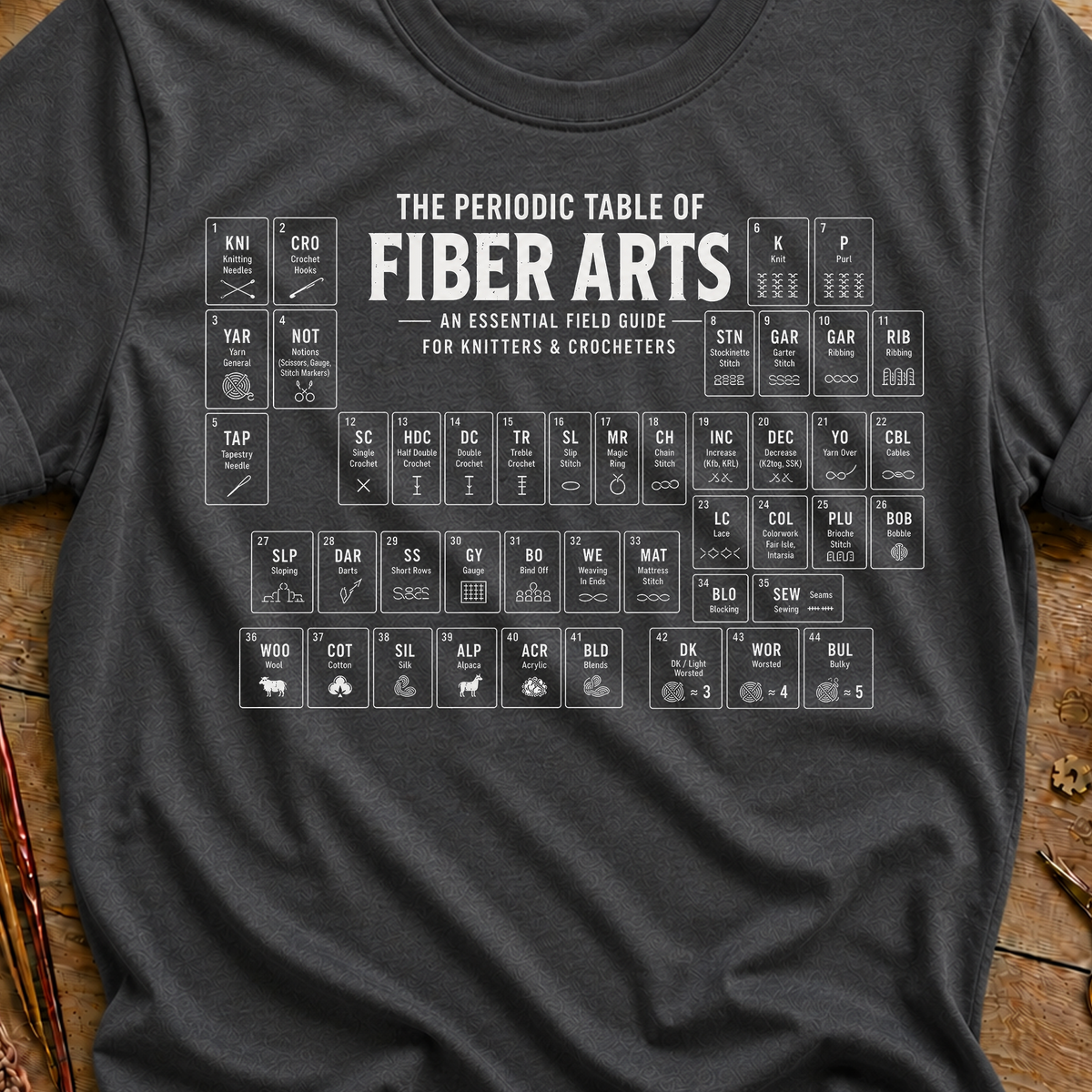 Fiber Arts Periodic Table T‑Shirt