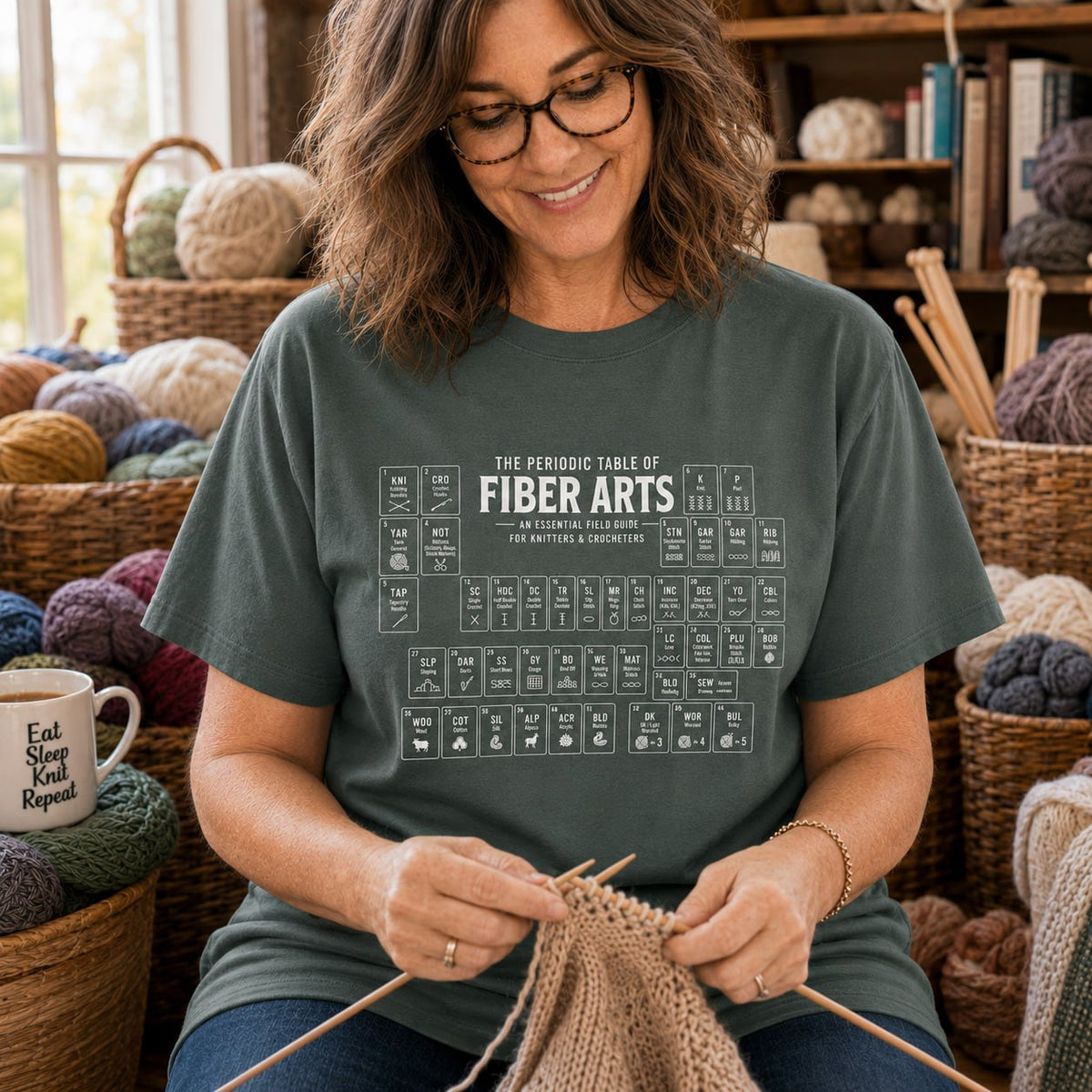 Fiber Arts Periodic Table T‑Shirt
